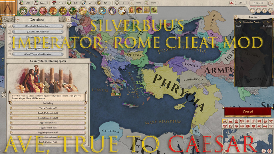 imperator rome cheats