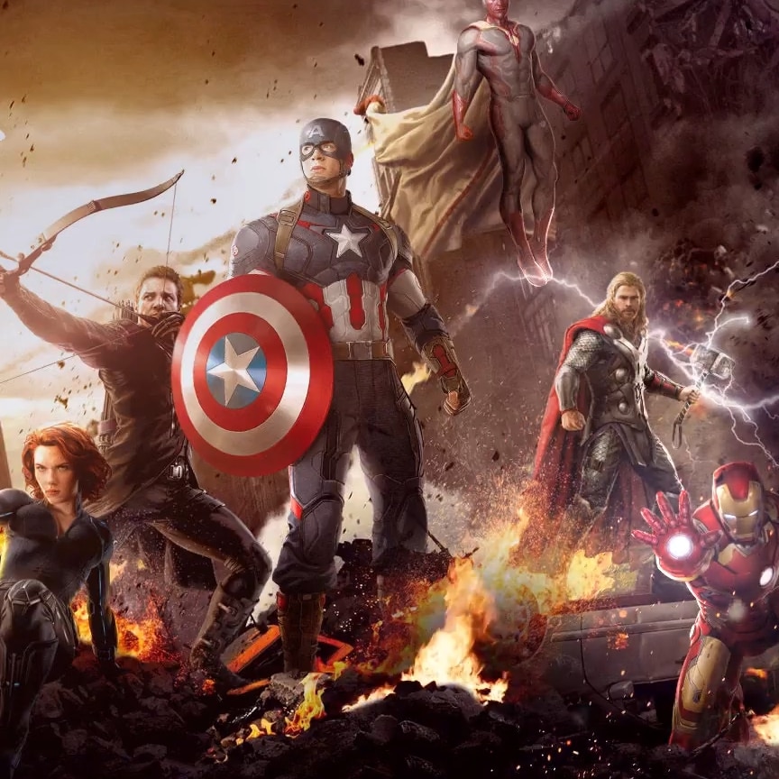 Marvel's The Avengers With Animated Fire [1080p HD]