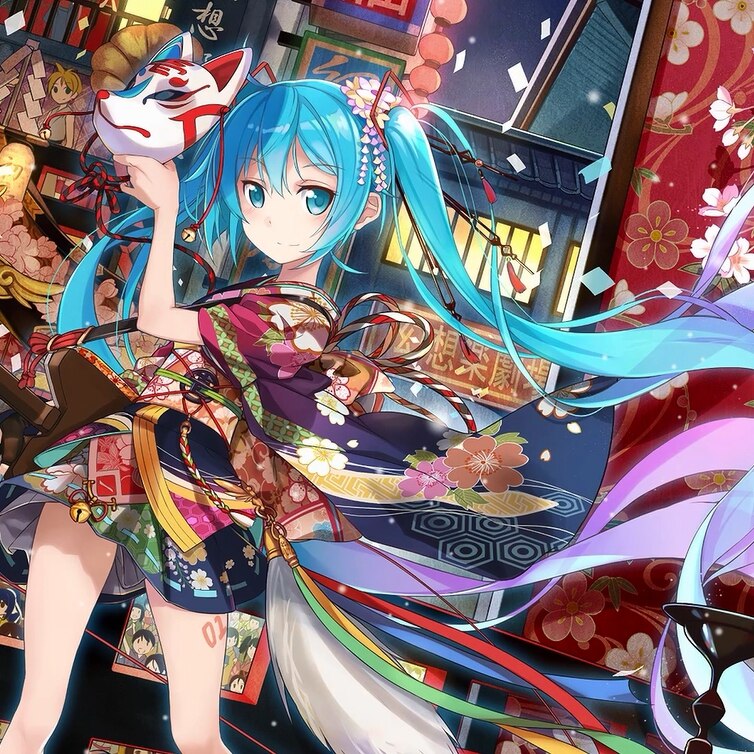 花火和服初音