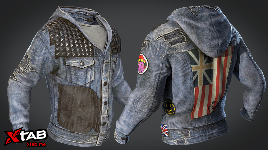 Denim Studded Hoodie screenshot 1