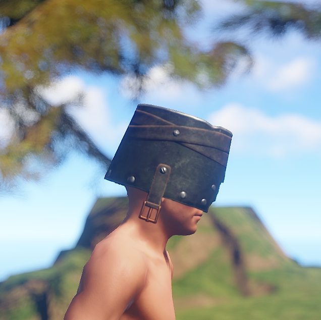 Green Riveted Bucket Helmet screenshot 1