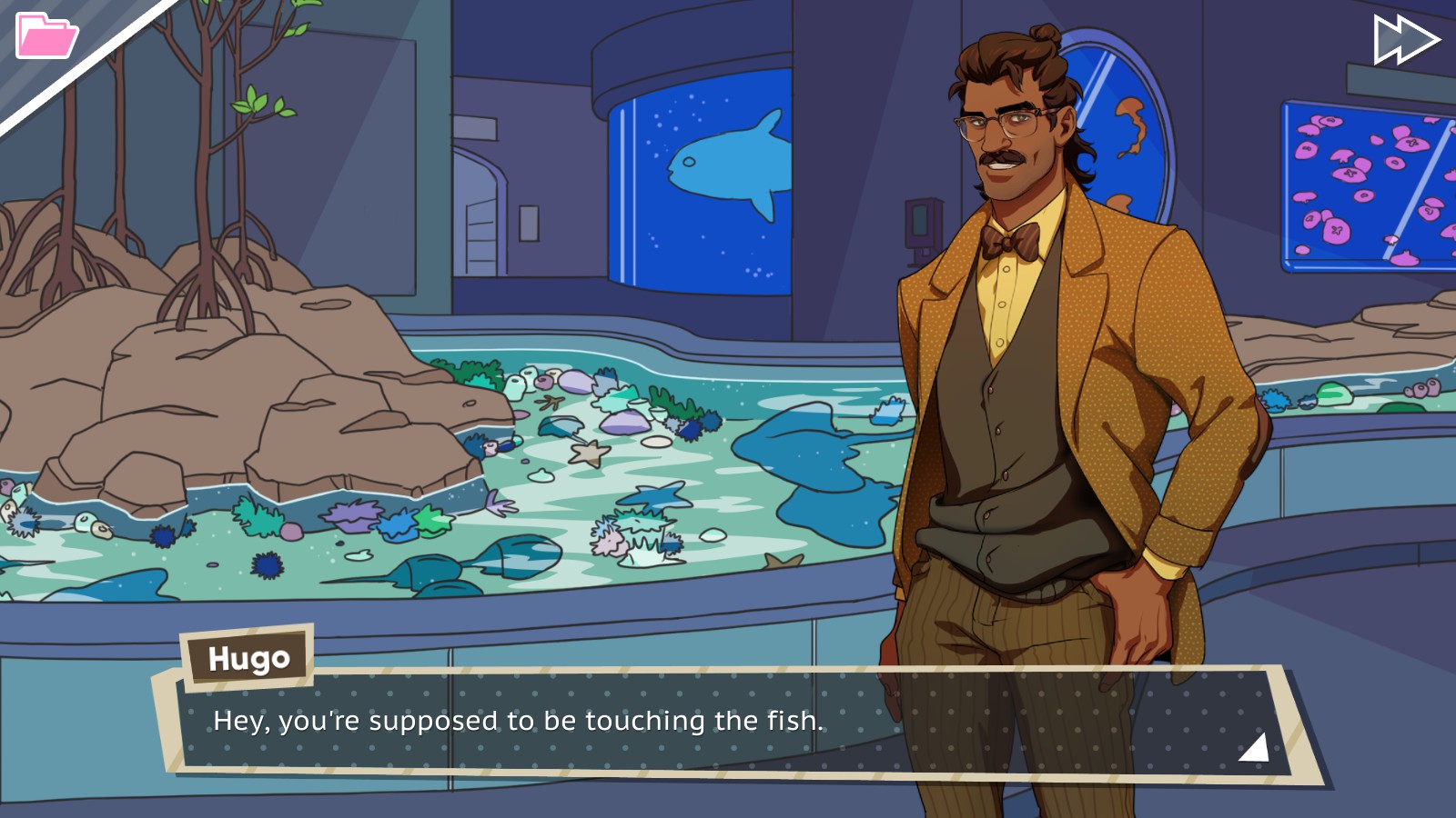 Dream Daddy Hugo Aquarium Date