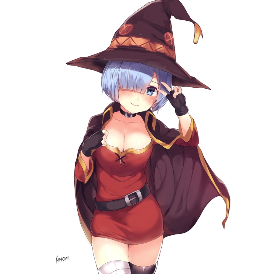 Rem Megumin Rezero Konosuba Crossover Anime Girl Wallpapers Hdv 2364