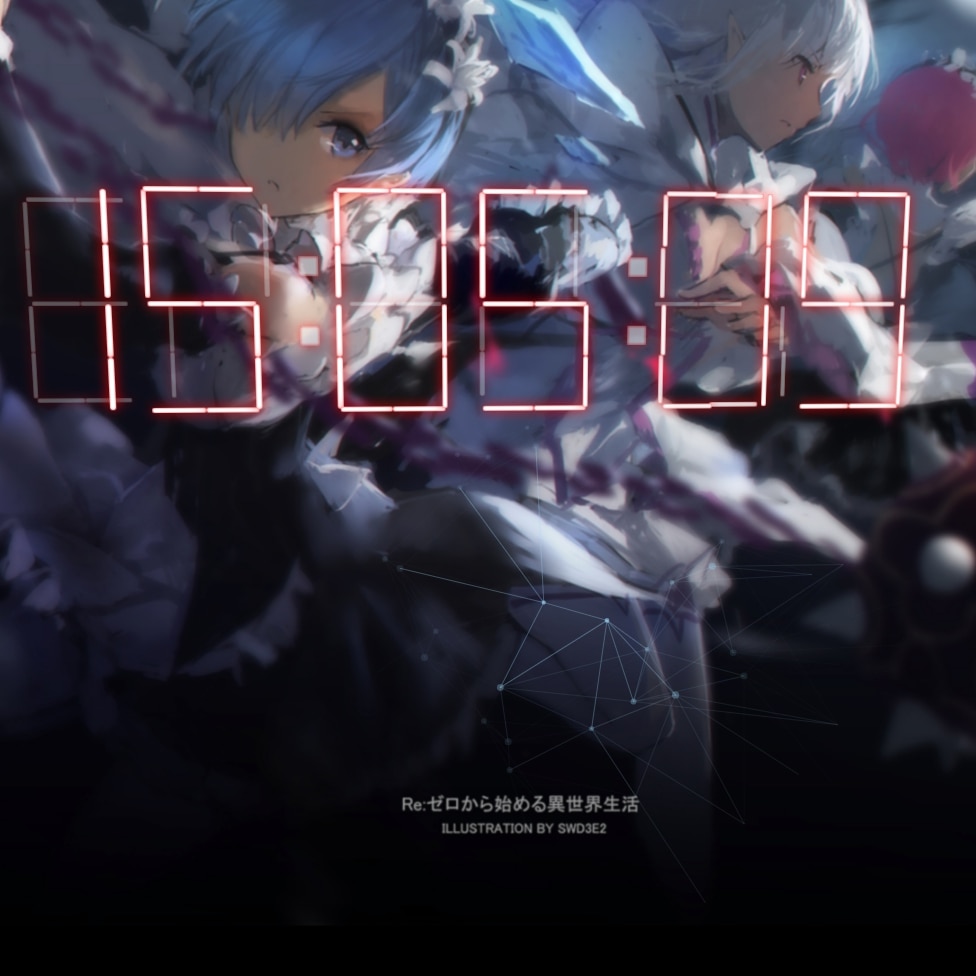 Re Zero: Customized Clock And Background Clock