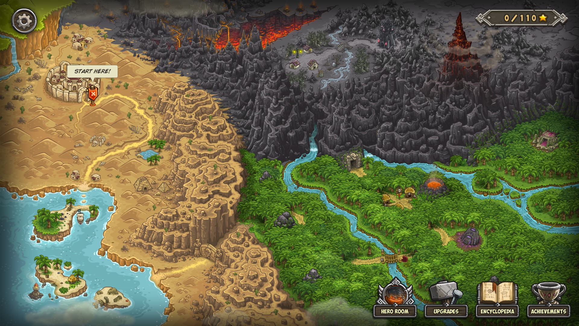 kingdom rush frontiers all heroes all levels all stars