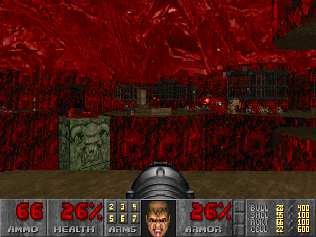 Старые игры приватки. Интерфейс игры Doom 1993.