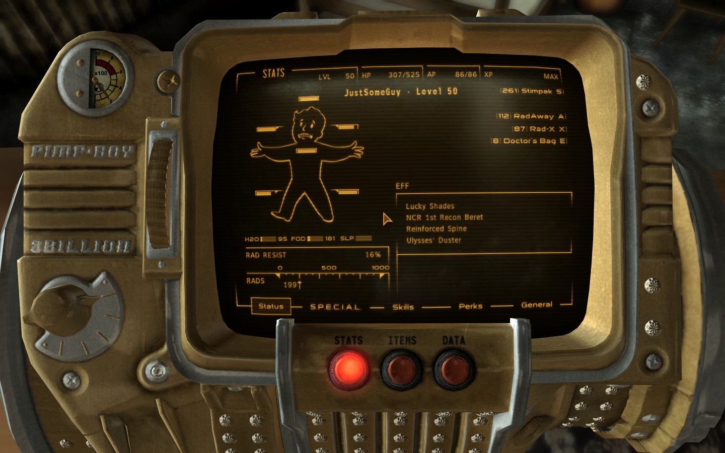 Skills and Special Stats Cheat for Fallout New Vegas 