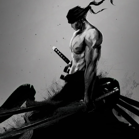 Zoro (Black and White) | Wallpapers HDV