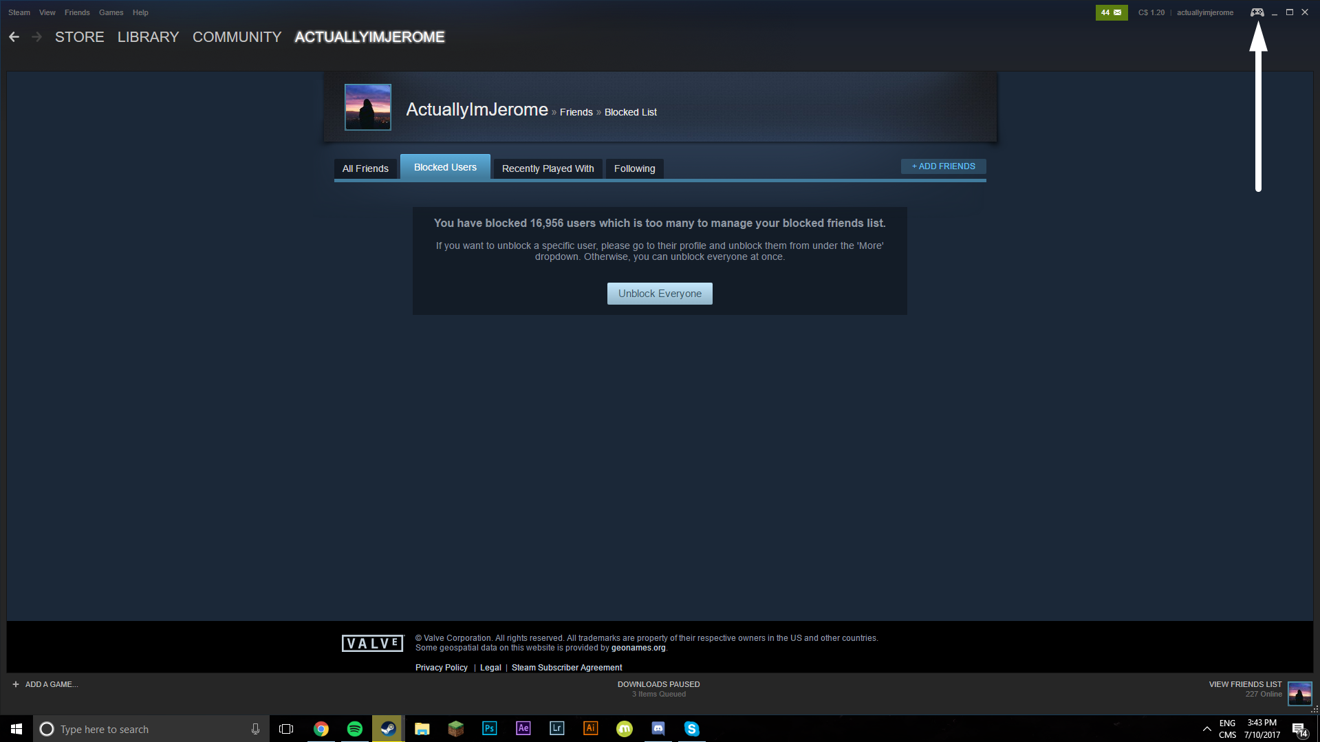 Blocked if on steam tell to someone you How to