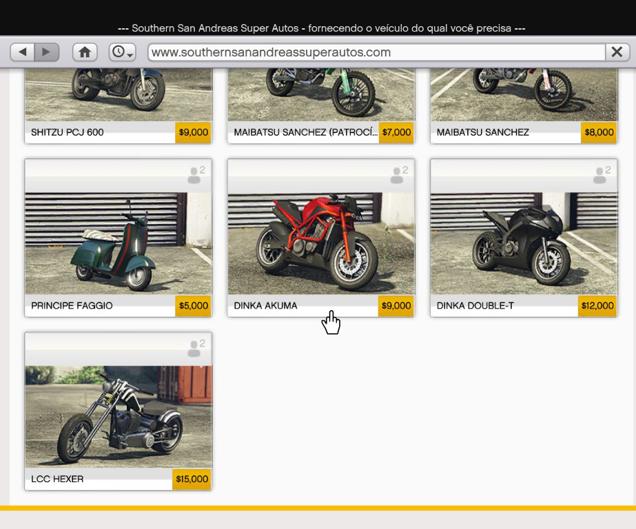 Dinka Double-T de GTA 5 - imagens, características e descrição de moto