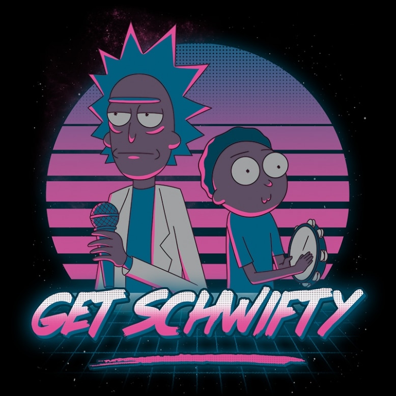 rick and morty retro moving