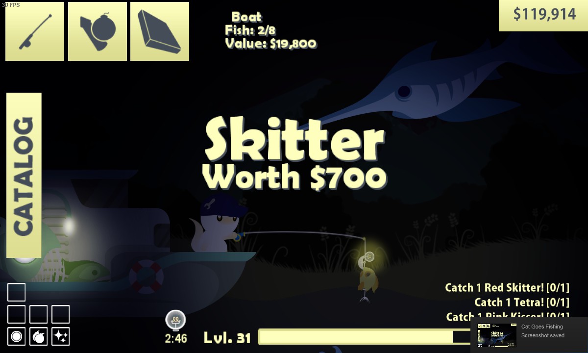 cat goes fishing demo