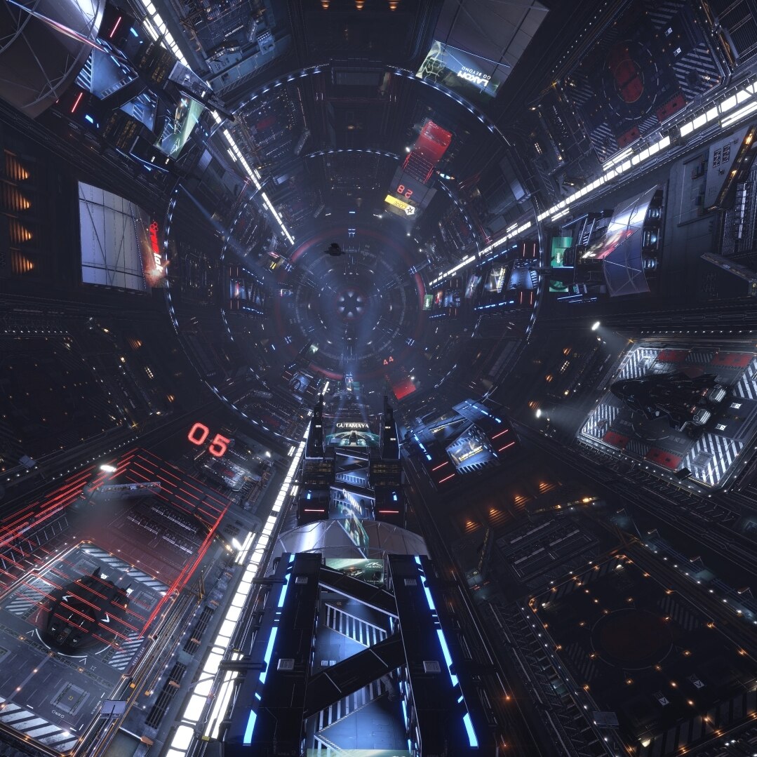 Elite Dangerous : high-tech station interior