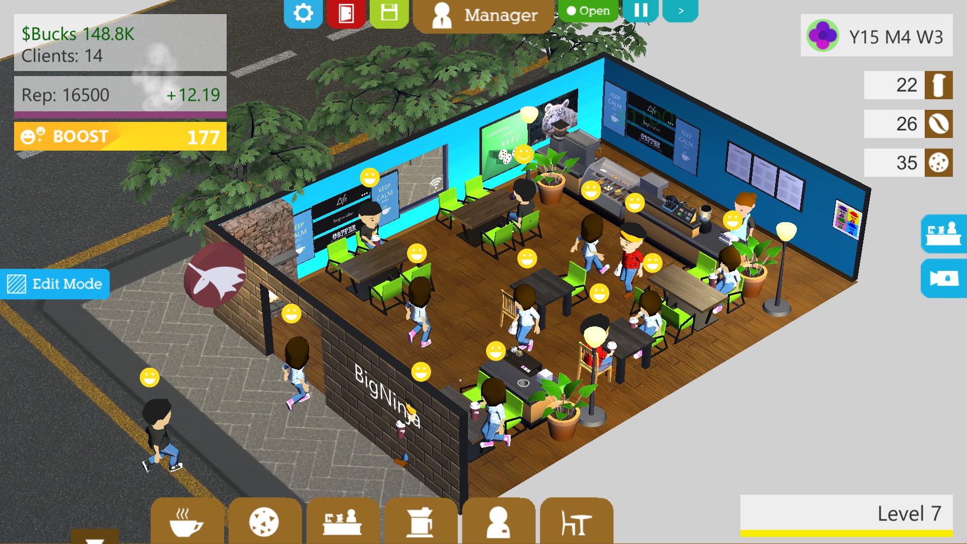 coffee shop tycoon save location