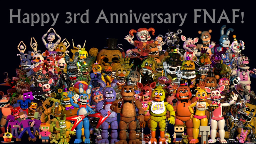 To celebrate the 7th anniversary of FNaF 3, I decided to make different  versions of the FNaF 3 Poster with Springtrap and the Phantom Animatronics.  Hope you guys like them. : r/fivenightsatfreddys