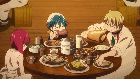 anime eating gif