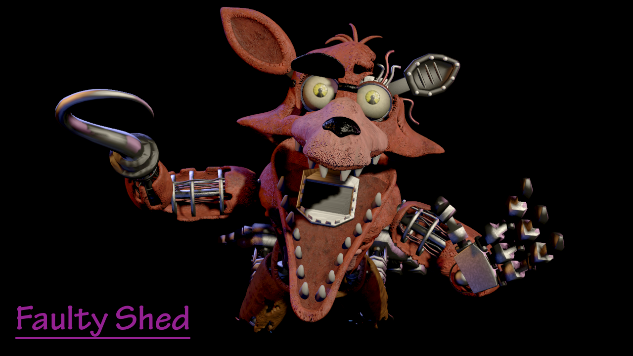 Steam Toplulugu Sfm Fnaf Poster Withered Foxy Jumpscare