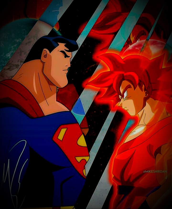 goku ssj god vs superman