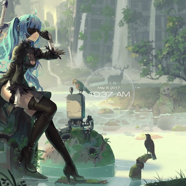 时钟版2B小姐姐 | Wallpaper Engine Workshop