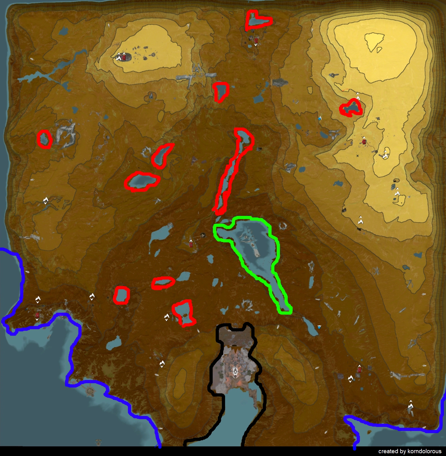 All places that all the different fish spawn can be found on the map below....