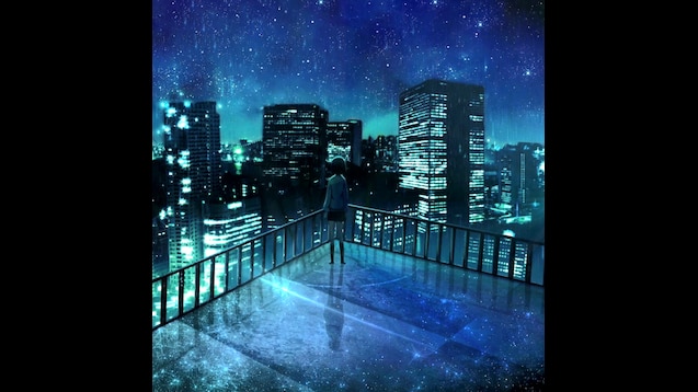 anime city backgrounds night