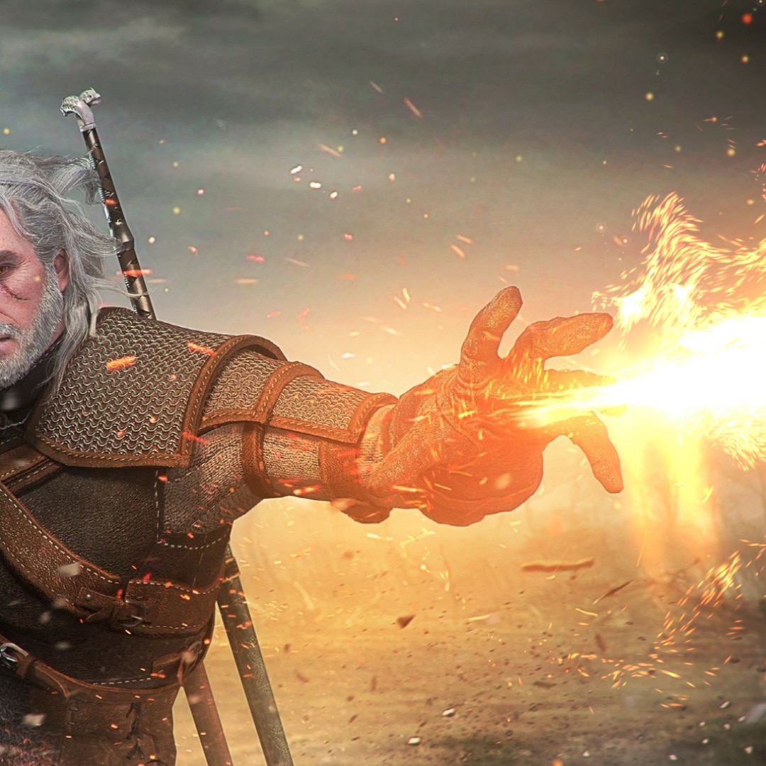 *animated* Witcher 3 - Geralt Igni