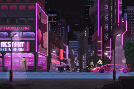 Cyberpunk backgrounds collection