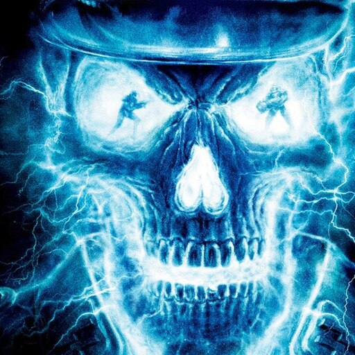 Blue skull outlet wallpaper