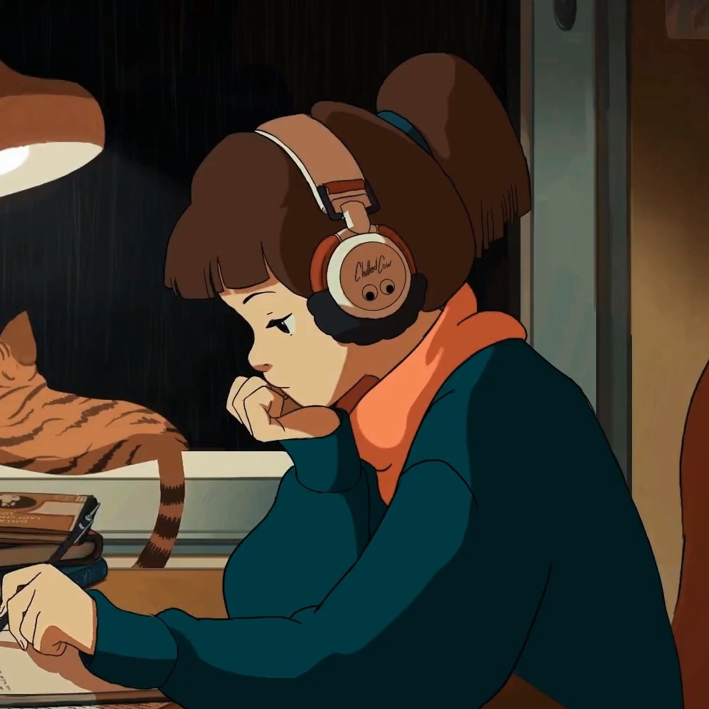 In Luv- Girl Studying