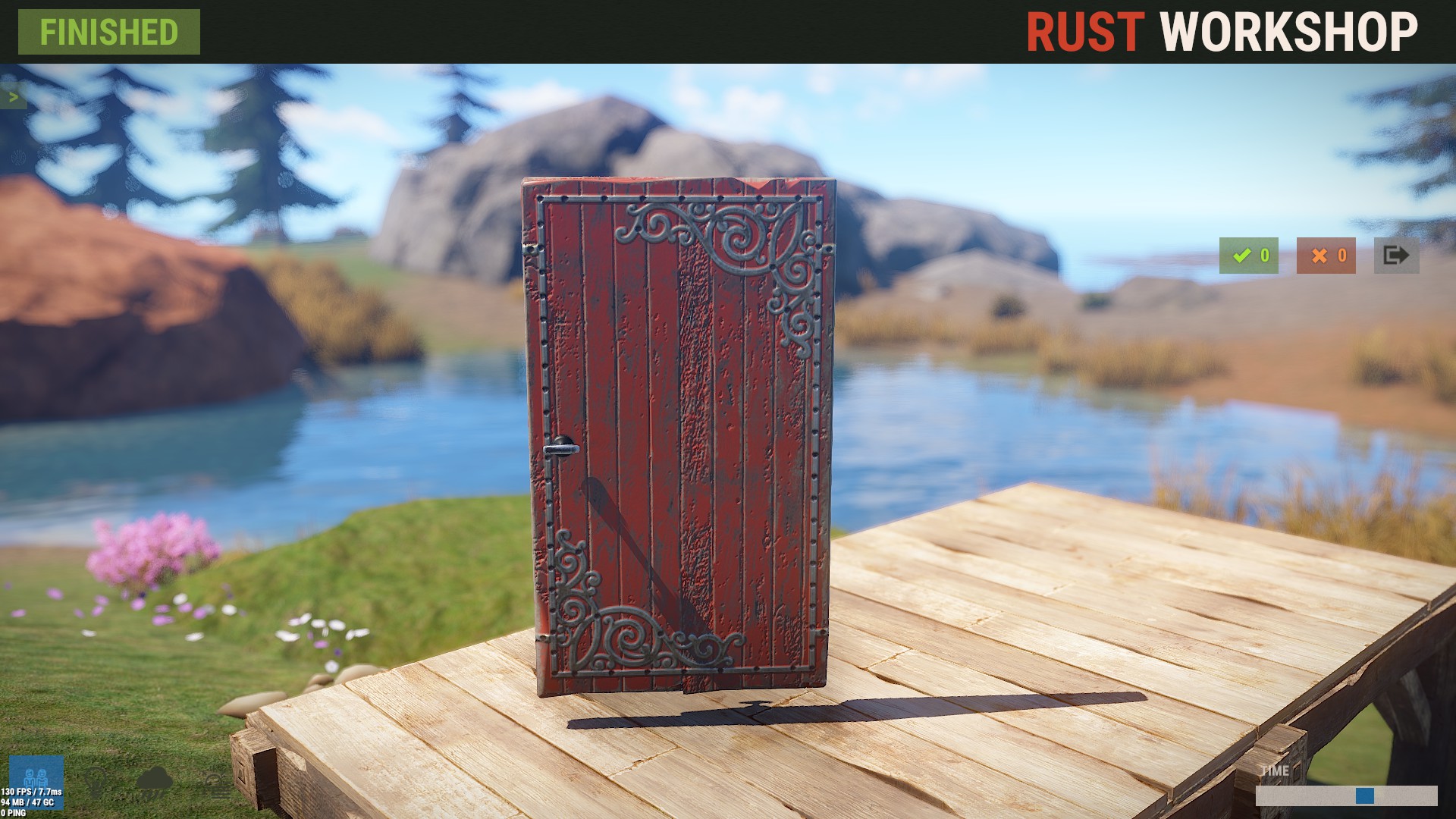 Red Decorative Wood Door screenshot 1