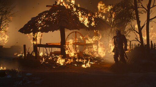 Сожженная деревня Ведьмак