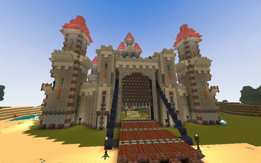 minecraft medieval castle gate