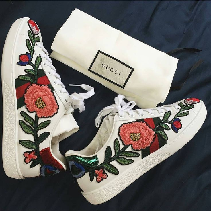 gucci floral trainers