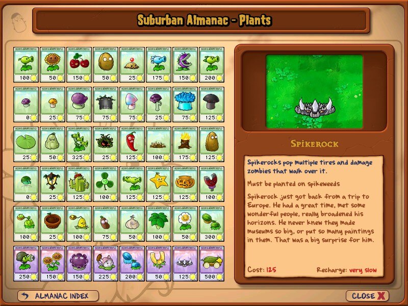 plants vs zombies spikerock