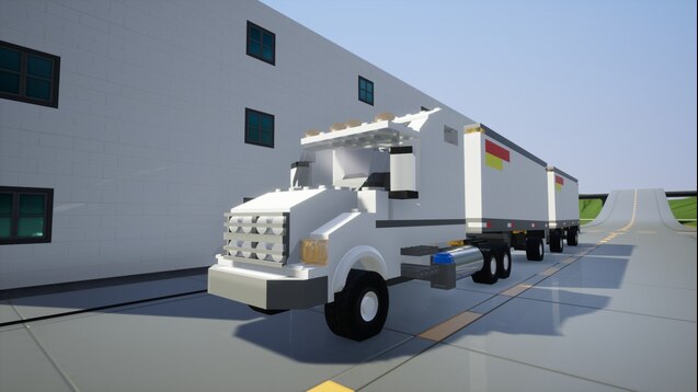Steam Workshop Semi Truck Double Trailer V2 Box Trailer - semi trailer truck variation 2 roblox