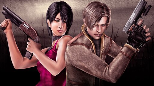 Leon Kennedy and Ada Wong from Resident Evil 4 at @animeexpo