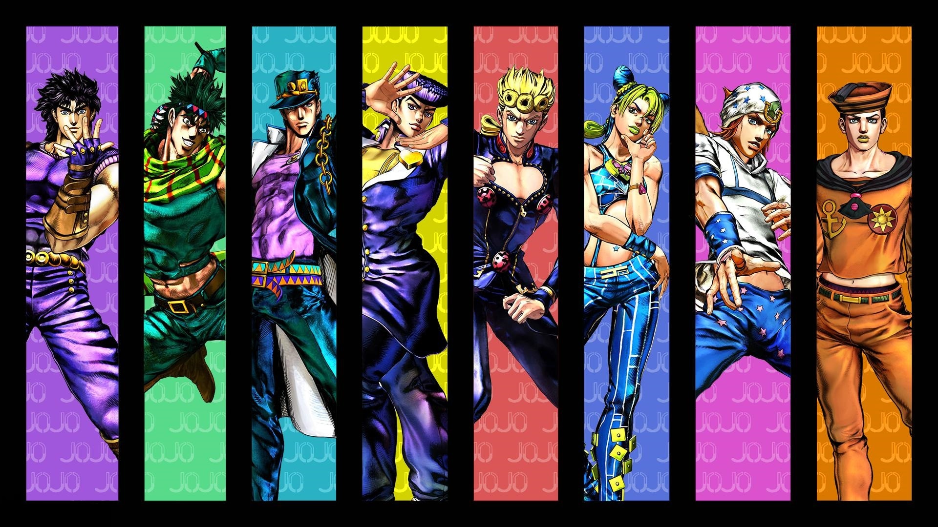 Comparing the 3D models and poses in Part 1-3 JoJo OPs and All