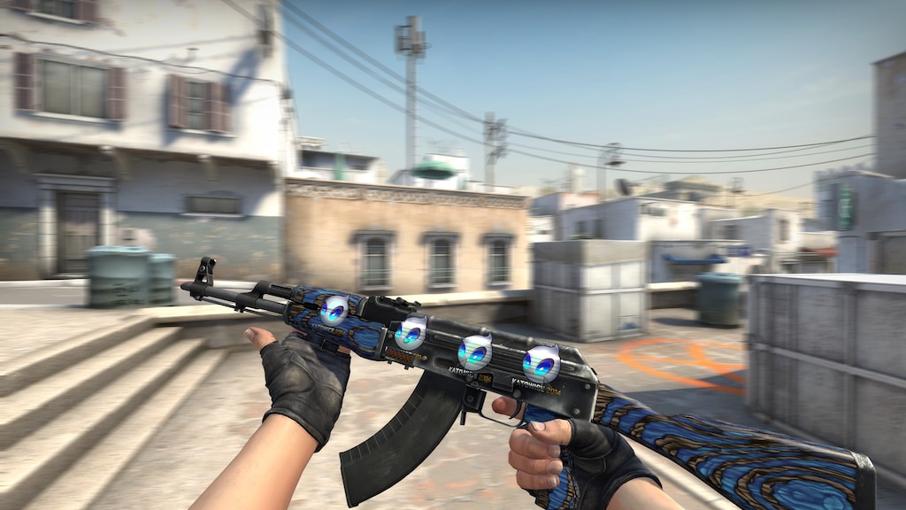 Steam Community :: Screenshot :: AK-47 Blue Laminate (Factory New) with four