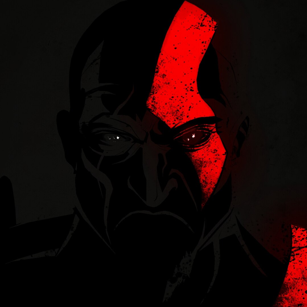 god of war black and red