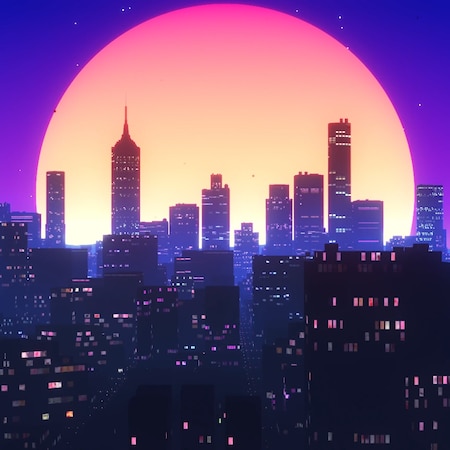 Pale Moon Over The City [Created by VISUALDON]