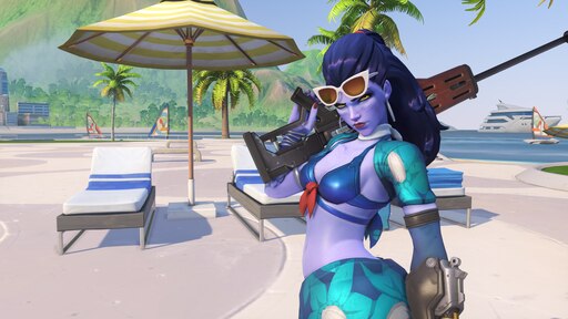 New for the Summer Games update, the Côte d'Azur skin for Widowmaker.