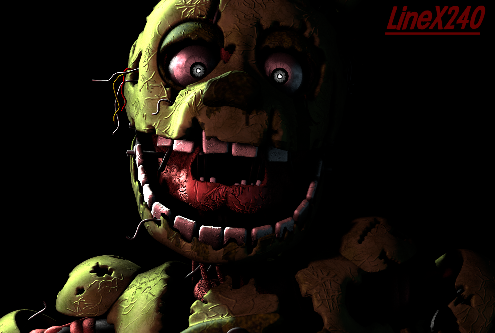 Картинки спрингтрапа из фнаф 3 в полный рост