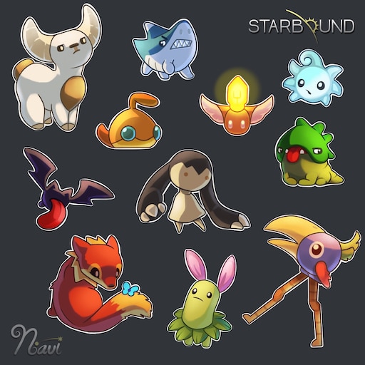 Steam Community :: :: Starbound monster stickers.