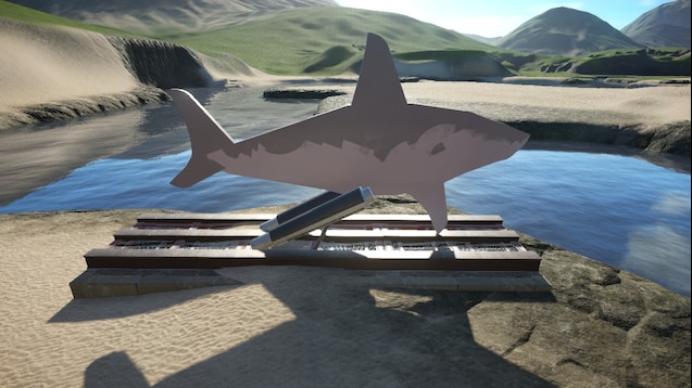 Steam Workshop::Shark Prop Monument 2 Amity Island, Jaws ride
