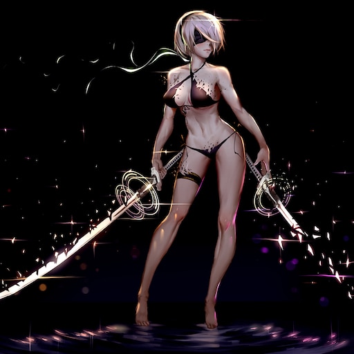 Steam Workshop NieR Automata 2B Bikini Sakura