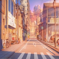 autumn street japan anime background 1080p