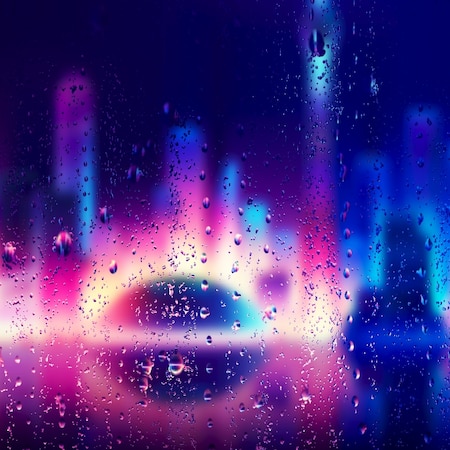 Neon City Rain Drops | Wallpapers HDV