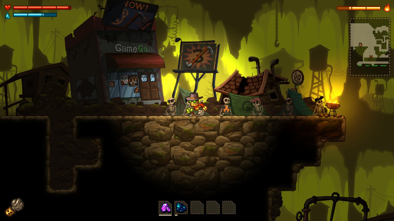 steamworld dig 2 rejected building plans