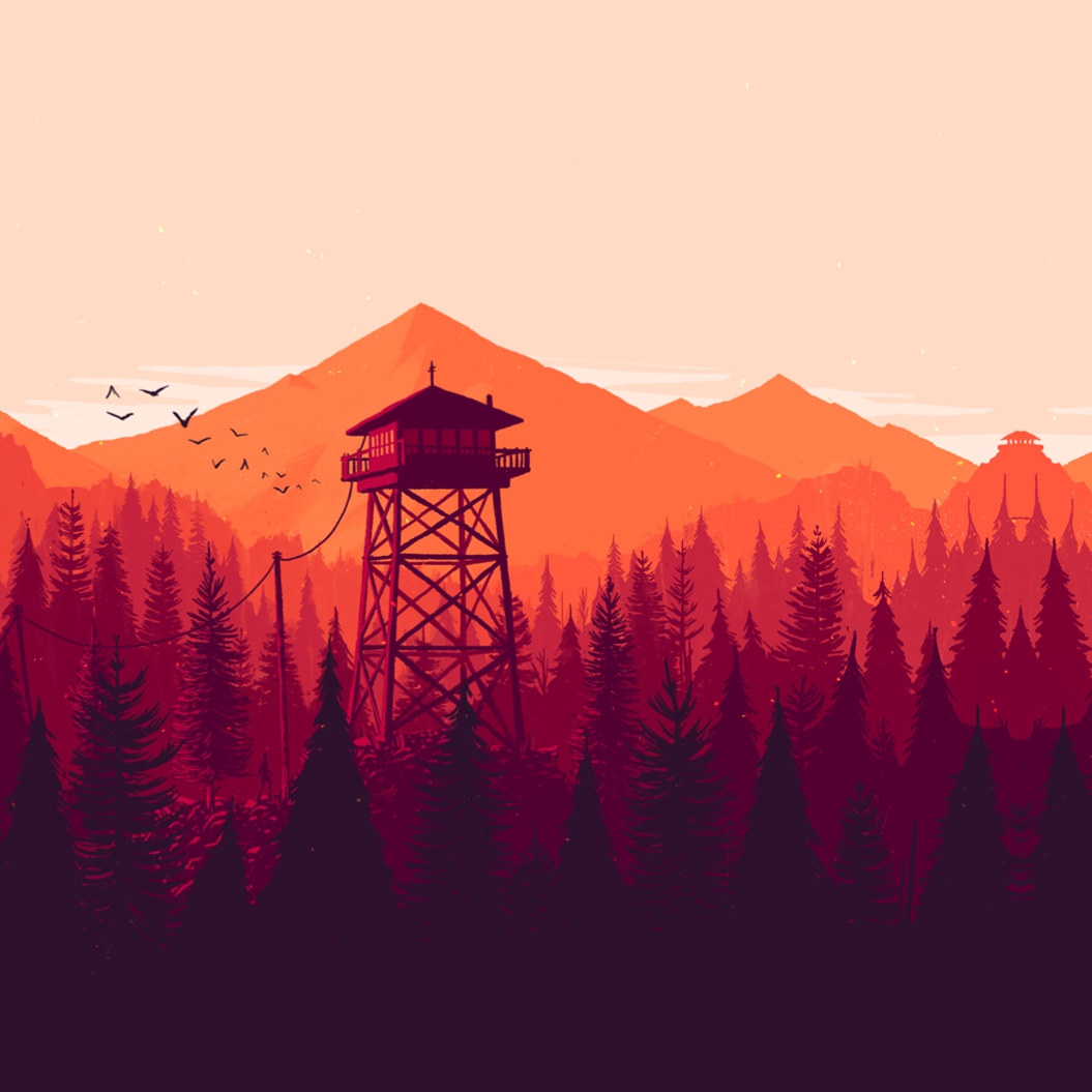 firewatch dual monitor wallpaper HD