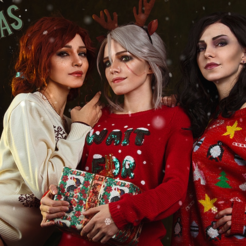 The Witcher 3 Christmas. TCY(Triss, Ciri, Yennefer)